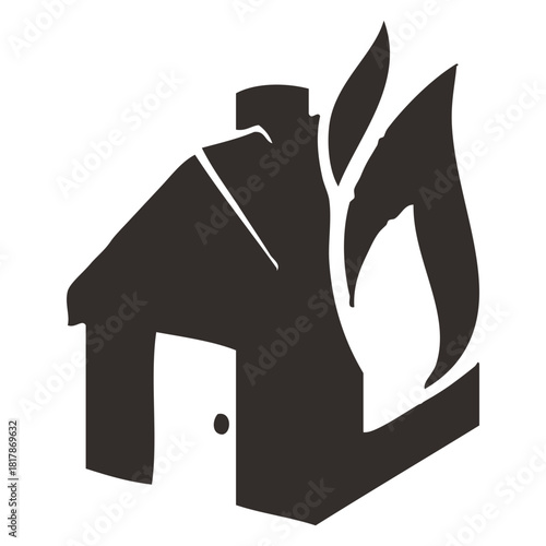 Burning House Icon