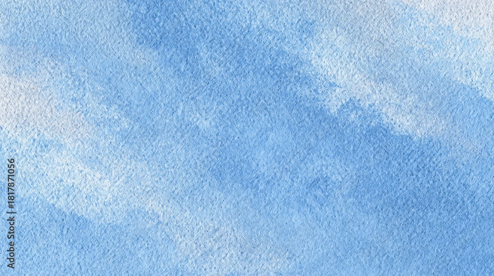 Obraz premium A soft, textured blue background resembling a watercolor sky, featuring gentle gradients and a soothing, tranquil atmosphere.