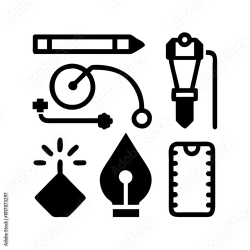 Graphic design tools isolated on for creative projects