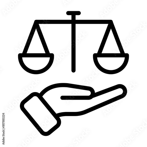 Rights Vector Filled Icon Design