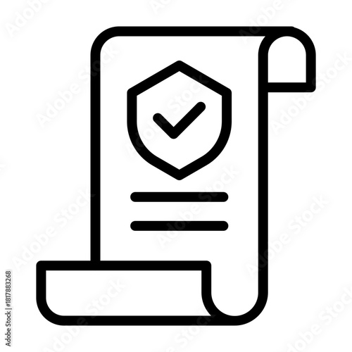 Policy Vector Filled Icon Design