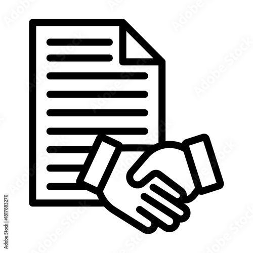 Agreement Vector Filled Icon Design