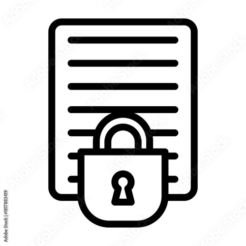 Content Lock Vector Filled Icon Design