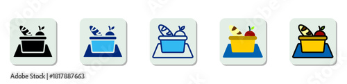Picnic Icon Multi Style Vector Illustration