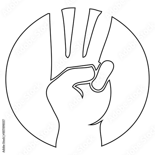 Hand Gesture in Circle