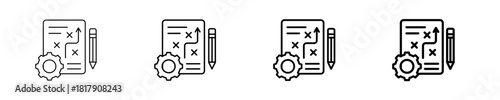 Strategic Plan  Icon Set Different Style Collection