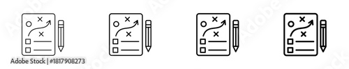 Tactical Plan  Icon Set Different Style Collection