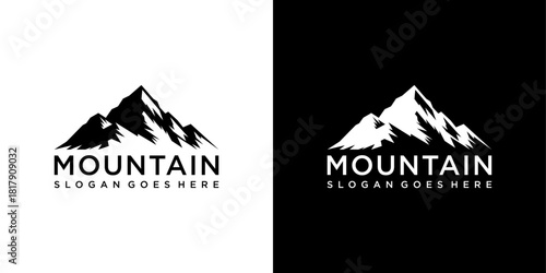 Mountain vector logo design template. Mountain logo. Mountain symbol. Mountain illustration