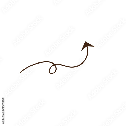 Elegant upward trending arrow vector for modern designs and creative concepts, symbolizing growth, success, and forward momentum in business and life
