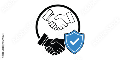 Trusted partnership agreement isolated on