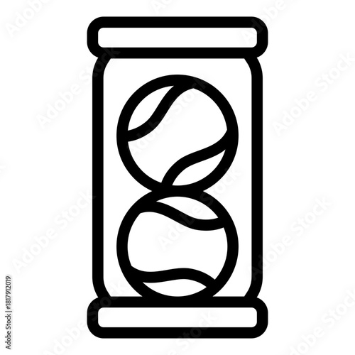 padel ball outline icon for sports pack, tennis, training