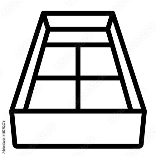 padel court outline icon for match, game, facility