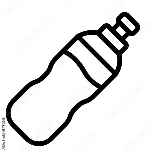 water bottle outline icon for padel hydration and training