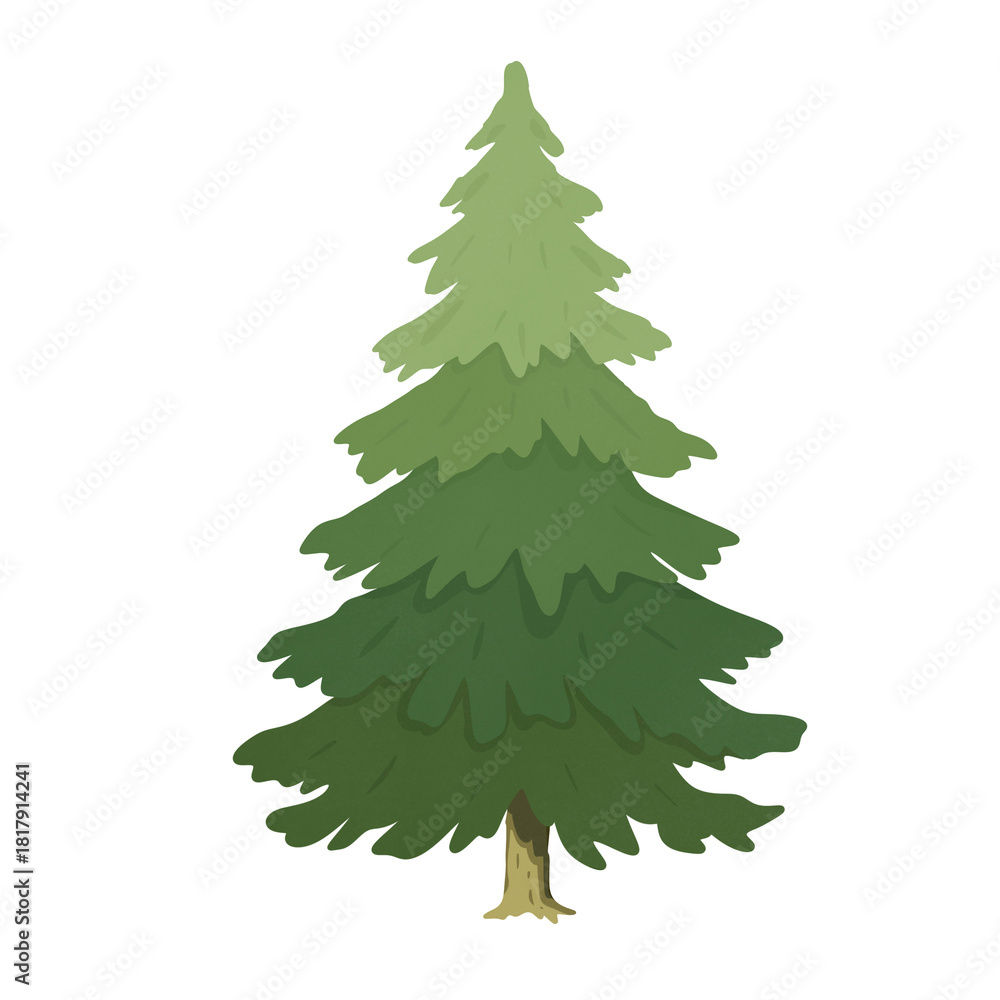 Fototapeta premium christmas tree isolated on white