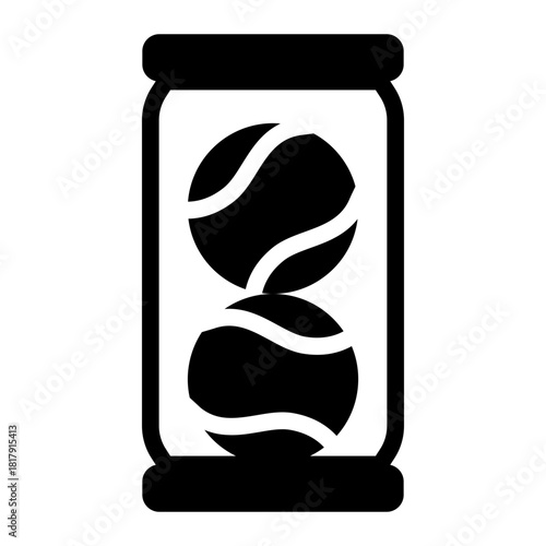 padel ball glyph icon for sports pack, tennis, training