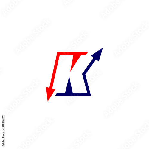Free Download two arrows form letter K.eps - GFXLoad