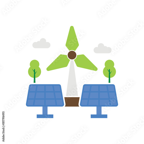 Colorful icon for renewable energy solutions