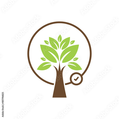 Colorful icon for sustainable forestry