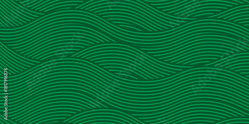 farm green banner, organic abstract background with fields. wavy green lines, natural organic products. ecology background. striped farmer green Pattern