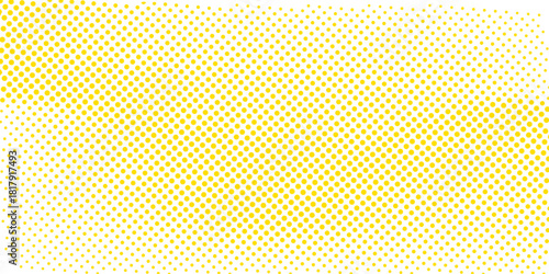 Dotted gradient vector illustration, yellow halftone background