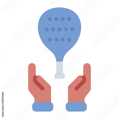 padel club flat icon for player, sport, community