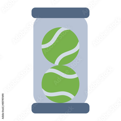 padel ball flat icon for sports pack, tennis, training