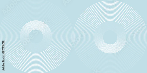 Modern abstract background. Glossy white gradient circle lines. Minimal geometric pattern. Simple graphic elements. Futuristic concept. Suitable for cover, poster, banner.