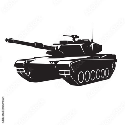 us abram tank silhouette vector