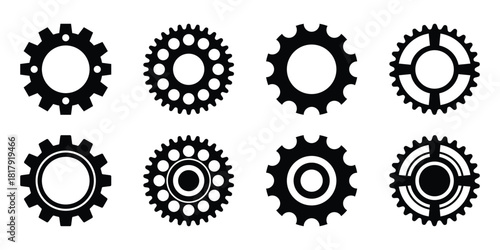Simple gear icon set