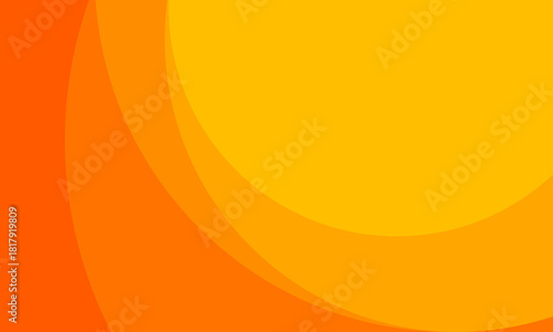 Abstract right vector background with concentric circles in yellow to orange gradient, radiating from the center like a sunburst for a warm, energetic, illustration