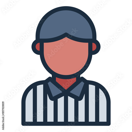 referee avatar filled line icon for padel judge, match, decision