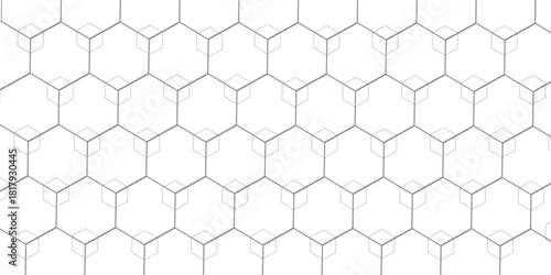 Abstract white background with hexagons. Abstract hexagon polygonal pattern background vector. seamless bright white Pattern with hexagons illustration of a honeycomb. Futuristic surface .	
