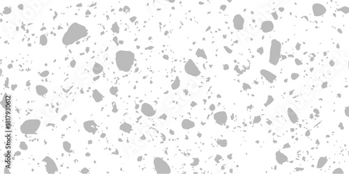 Black and white illustration of watery footprints in the snow with a drop texture design and liquid ink pattern