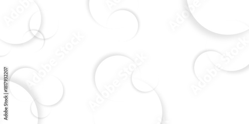Transparent PNG available
Abstract background with circle white abstract geometric background with soft light white paper circles in Modern design background for report and project presentation.