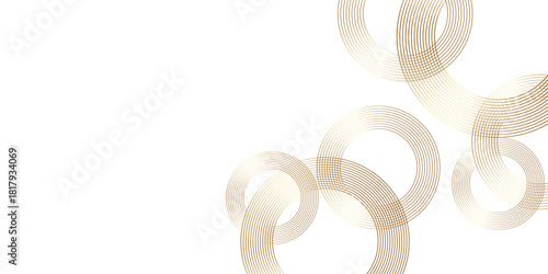 Vector lines geometric circles white background white circles geometric line art design white geometric overlapping circle background with shadow. Vector circles template vector design.