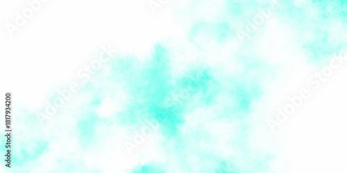 Blue sky with white clouds Abstract nature background of romantic summer. Sunny sky blue light watercolor aquarelle painting brush effect. puffy clouds in bright blue sky in day sunlight.><