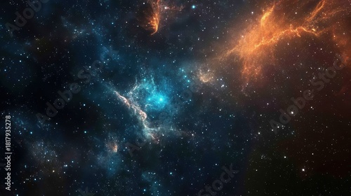 A mesmerizing view of deep space with vibrant colors and stars.