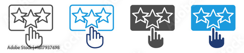 ratings icon sheet with multiple style