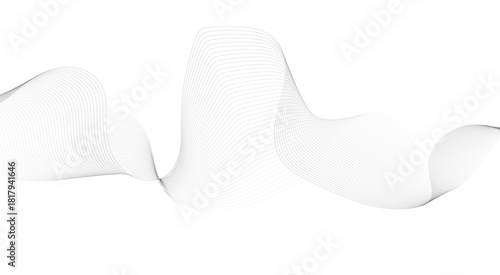 Abstract wave element for design. Digital frequency track equalizer. Stylized line art background. Vector illustration. Wave with lines created using blend tool.