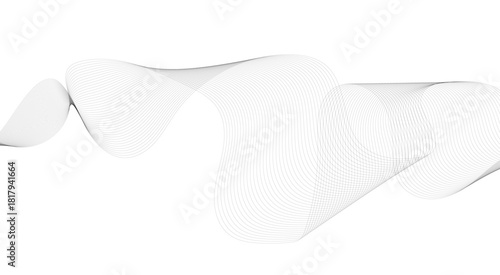 Abstract wave element for design. Digital frequency track equalizer. Stylized line art background. Vector illustration. Wave with lines created using blend tool.