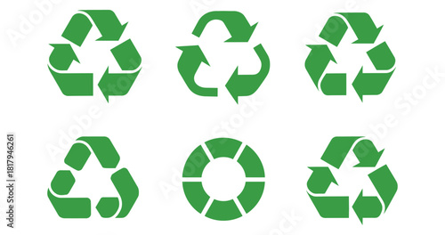 Go Green with these vibrant recycling symbols, promoting sustainability and environmental consciousness for your next eco-friendly project or campaign, emphasizing responsible waste management