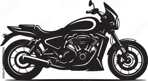 Motorcycle silhouette vector icon graphic design element