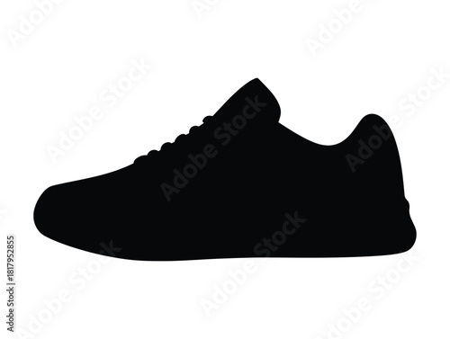 Running Shoe Silhouette - Athletic Footwear, Sport & Fitness Icon