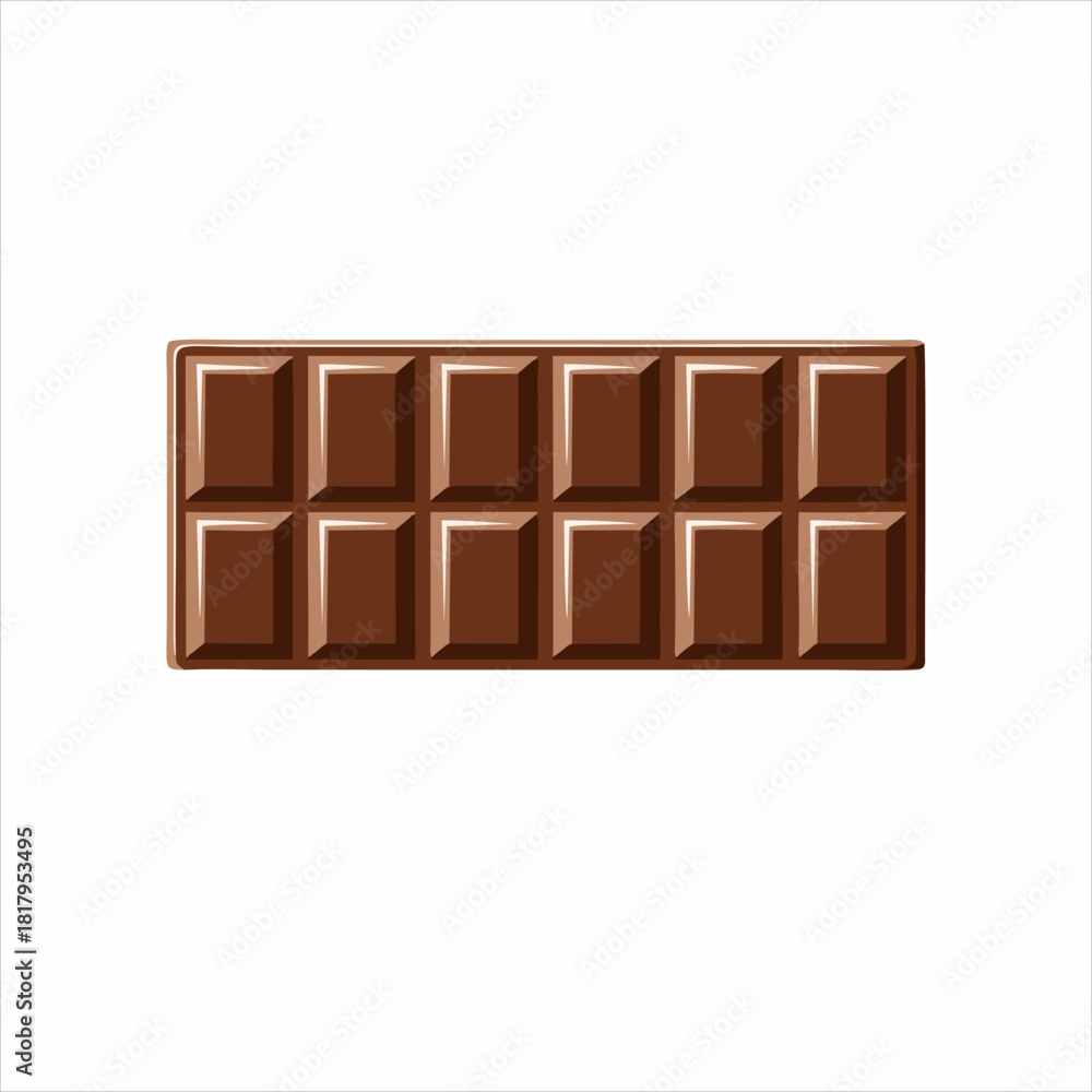 Fototapeta premium Classic Milk Chocolate Bar Illustration vector