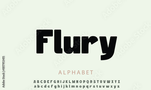 Flury Muffin Demo alphabet letters font for logo