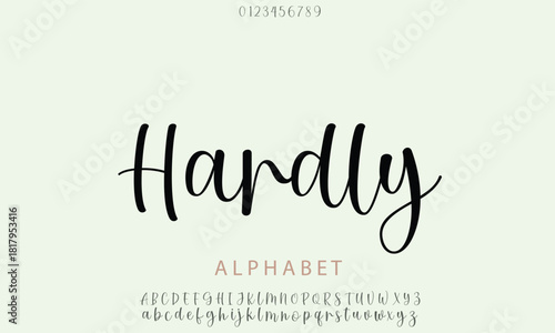Hardly alphabet letters font for logo