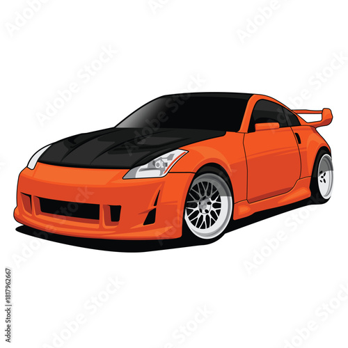 nissan 350z japan car vehicle illlustration