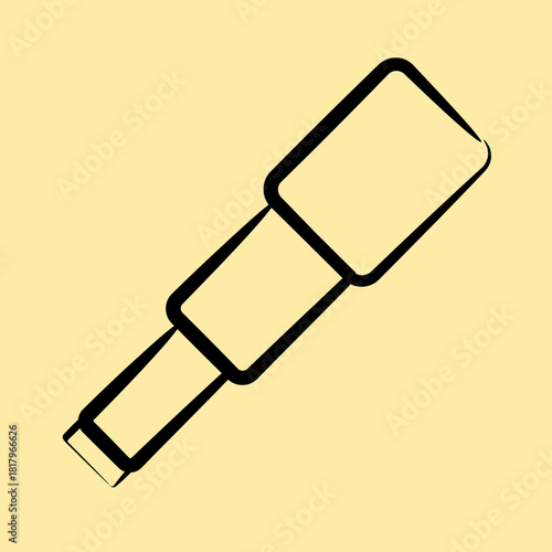 Icon binoculars. Pirates theme elements. Icon in hand drawn style.