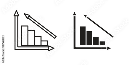 Yield icons with simple flat and thin stroke style
