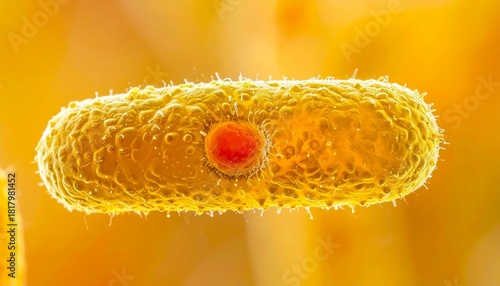 close up of a yellow insect 